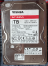 Hard Disk Toshiba 1TB 100% Health Genuine